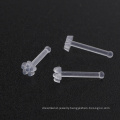 Acrylic Transparent Start Flower Top Body Piercing Anti-allergy Straight Tongue Studs